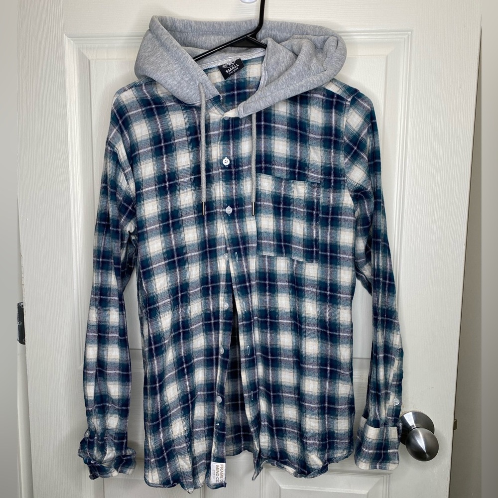 Frame of Mind flannel hoodie